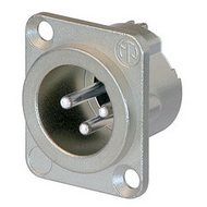 XLR Male chassisdeel 3 polig